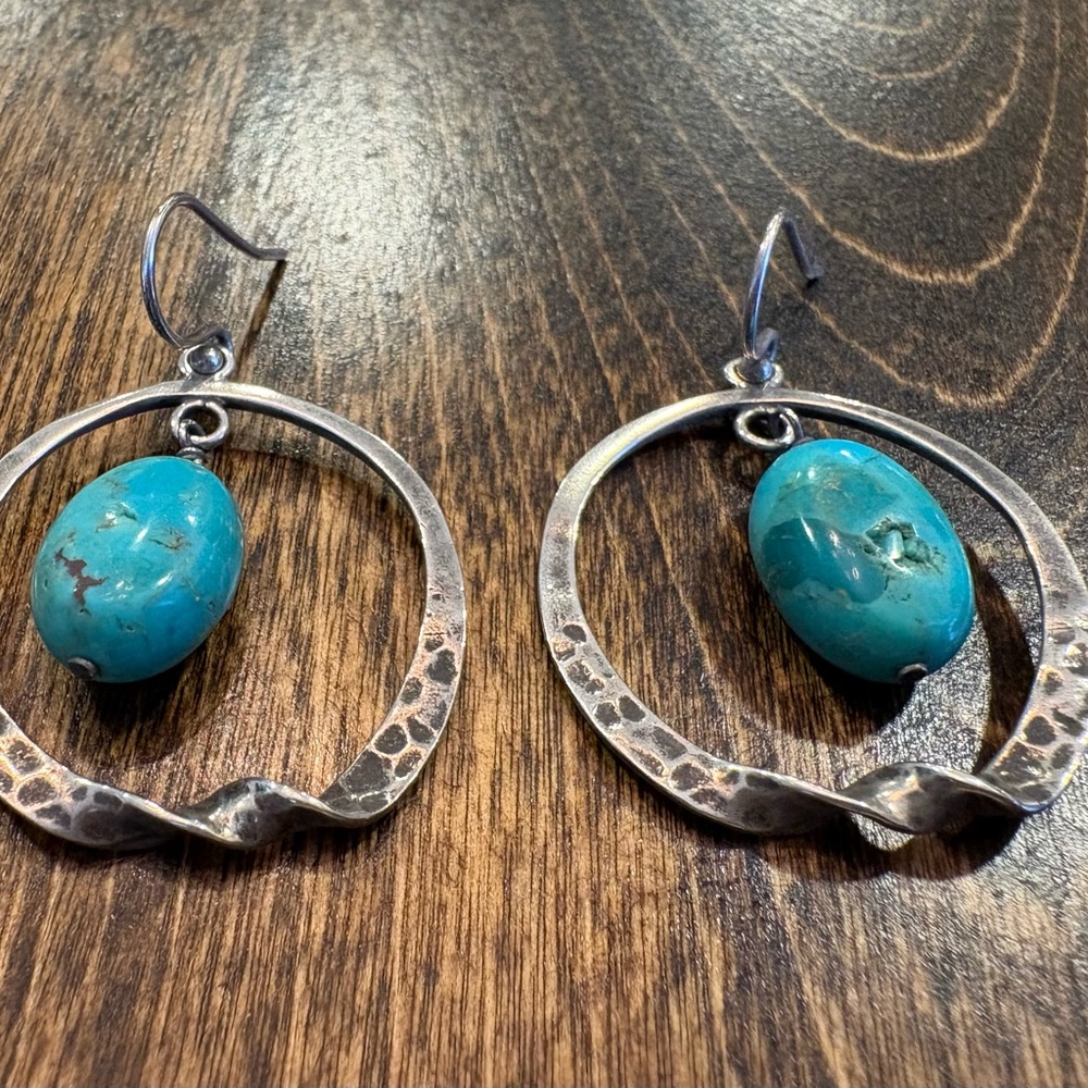 Silpada Sterling Silver and Turquoise Earrings - Picture 6 of 9